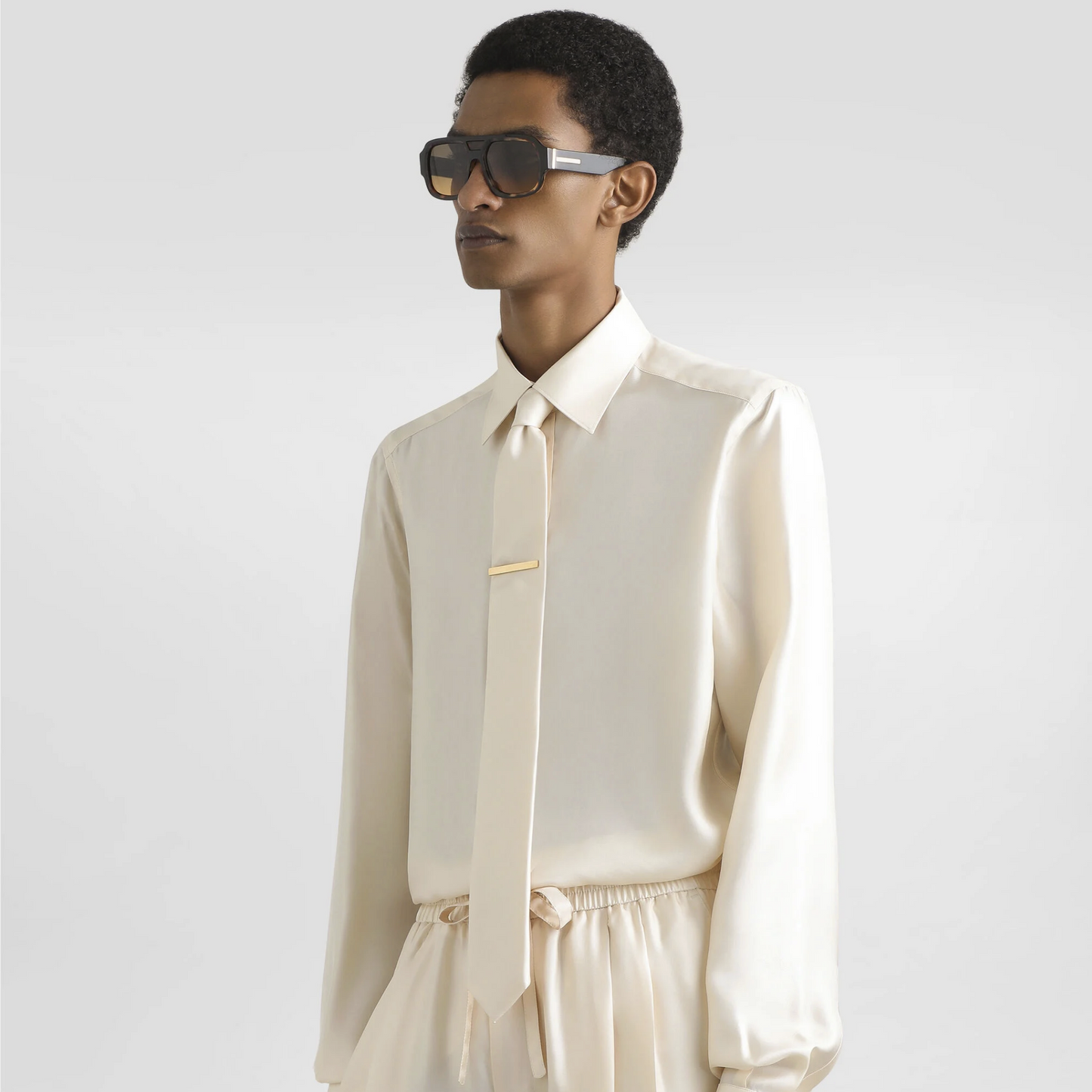 Classic Silk Shirt Men