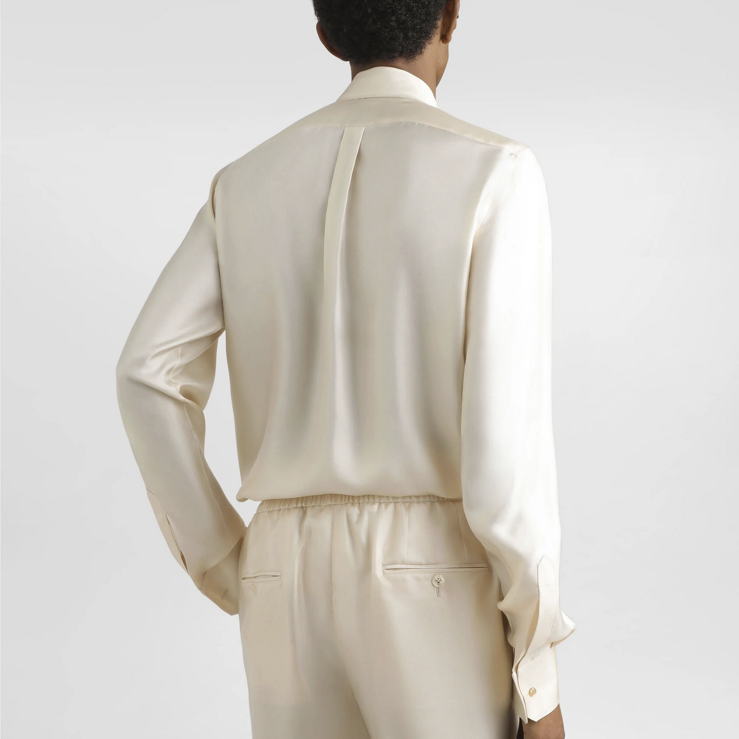 Classic Silk Shirt Men